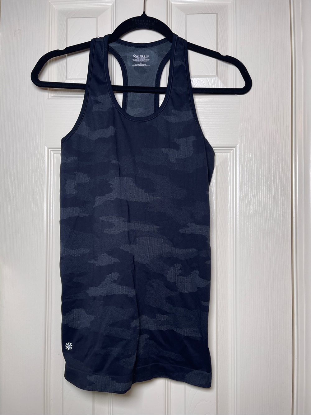 Athleta Navy Camo Racerback Tank Top